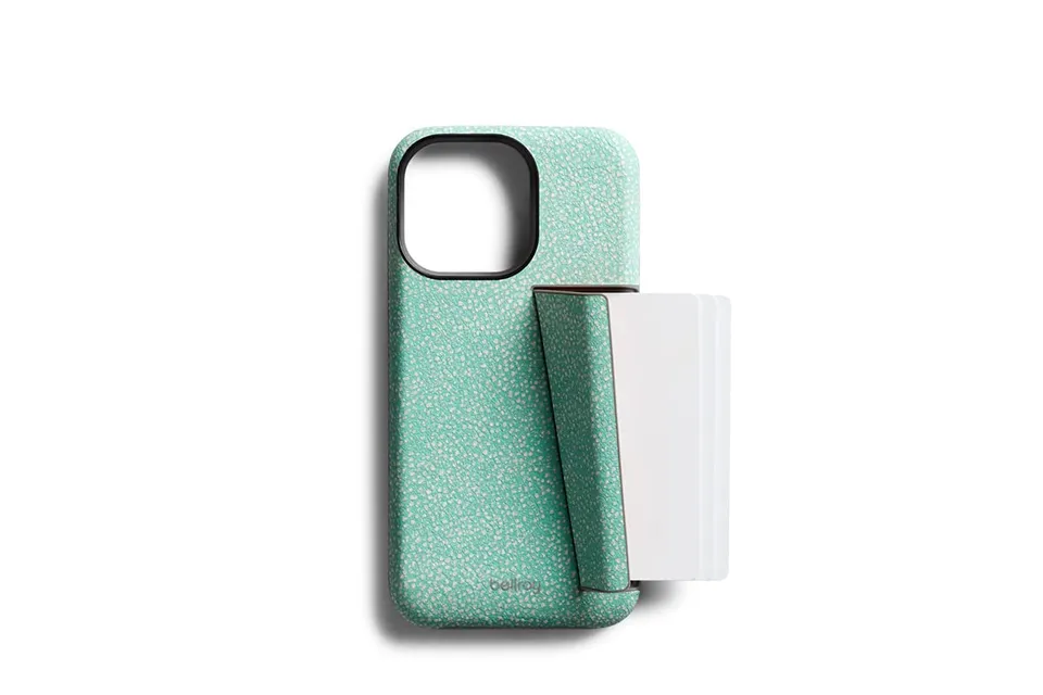 bellroy-phone-case-slim-en-cuir-premium-pour-iphone-13-pro-3-cartes-lagoon image 1