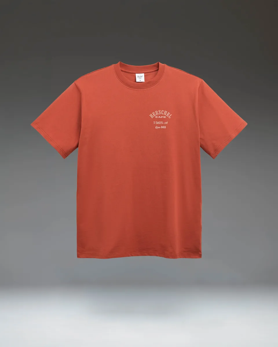 t-shirt-herschel-cafe-tee-homme-coton-pais-coupe-classique image 1