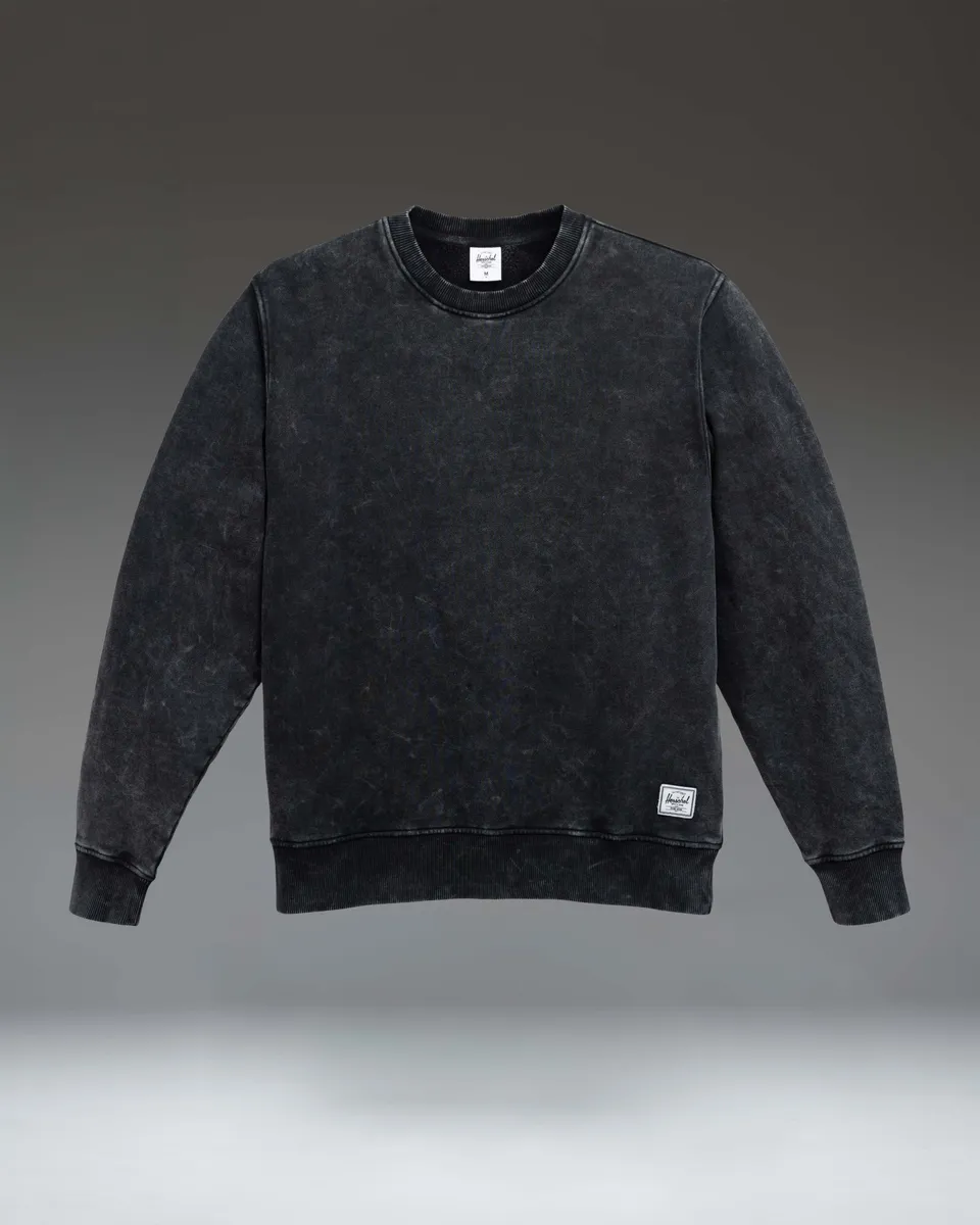 herschel-supply-co-acid-wash-classic-crew-homme-sweat-capuche-classique-d-lav image 1