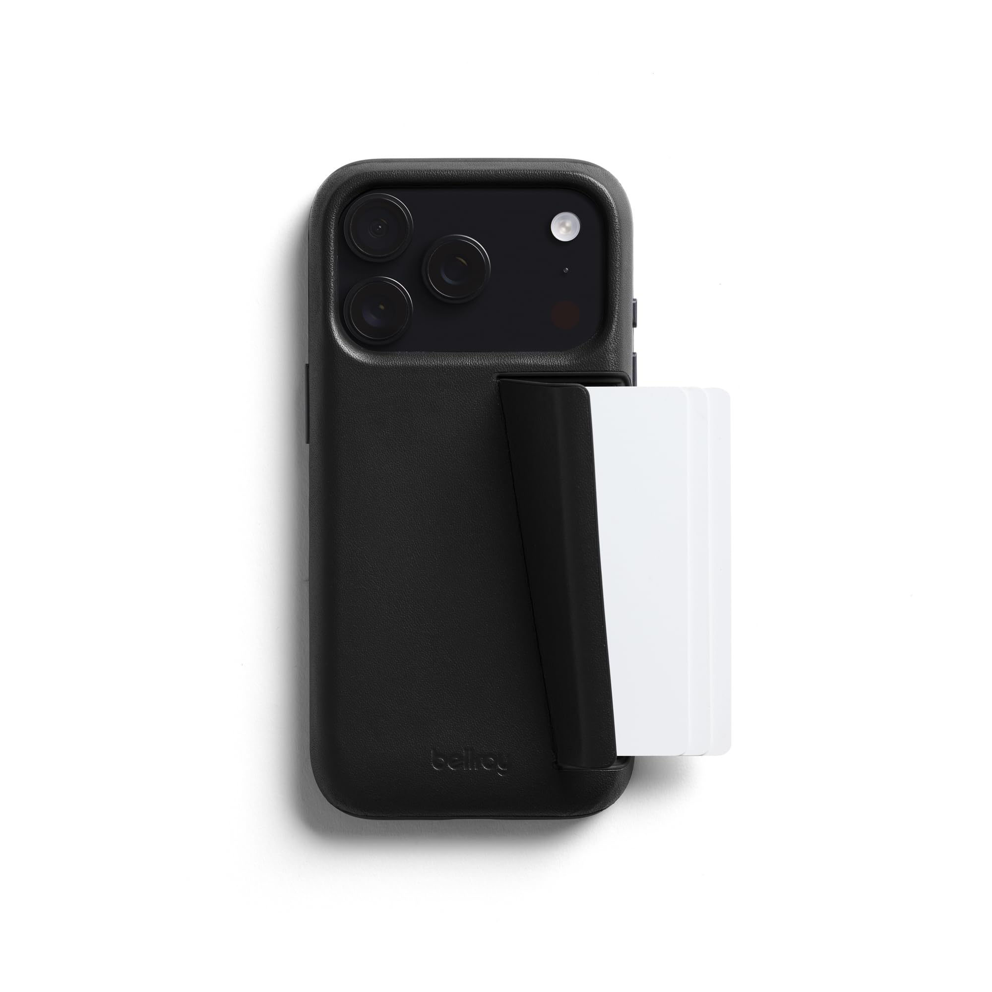 bellroy-phone-case-3-card-pour-iphone-17-pro-coque-en-cuir-avec-porte-cartes-bla image 1