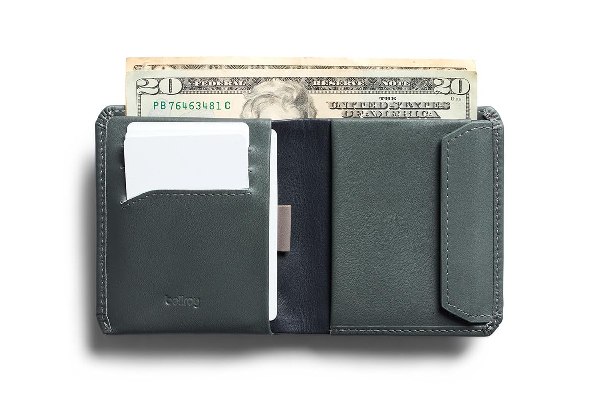bellroy-coin-wallet-portefeuille-en-cuir-avec-poche-magn-tique-pour-pi-ces-everg image 2