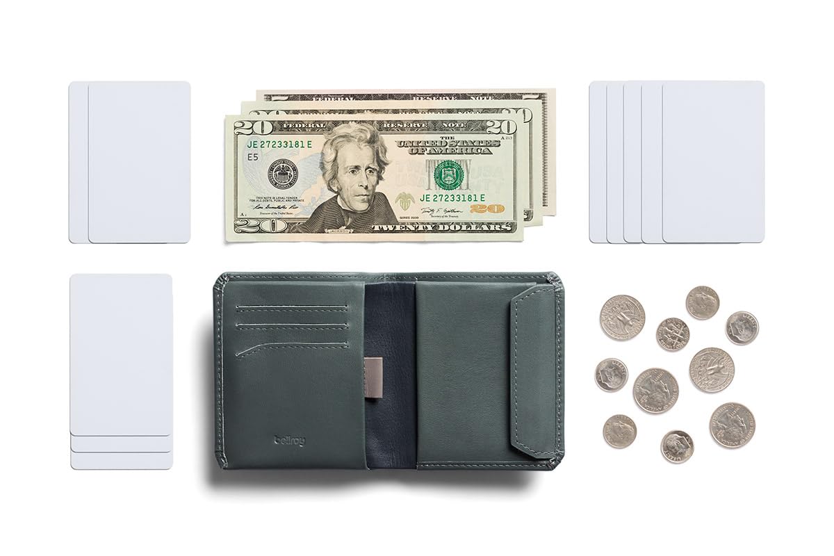 bellroy-coin-wallet-portefeuille-en-cuir-avec-poche-magn-tique-pour-pi-ces-everg image 7