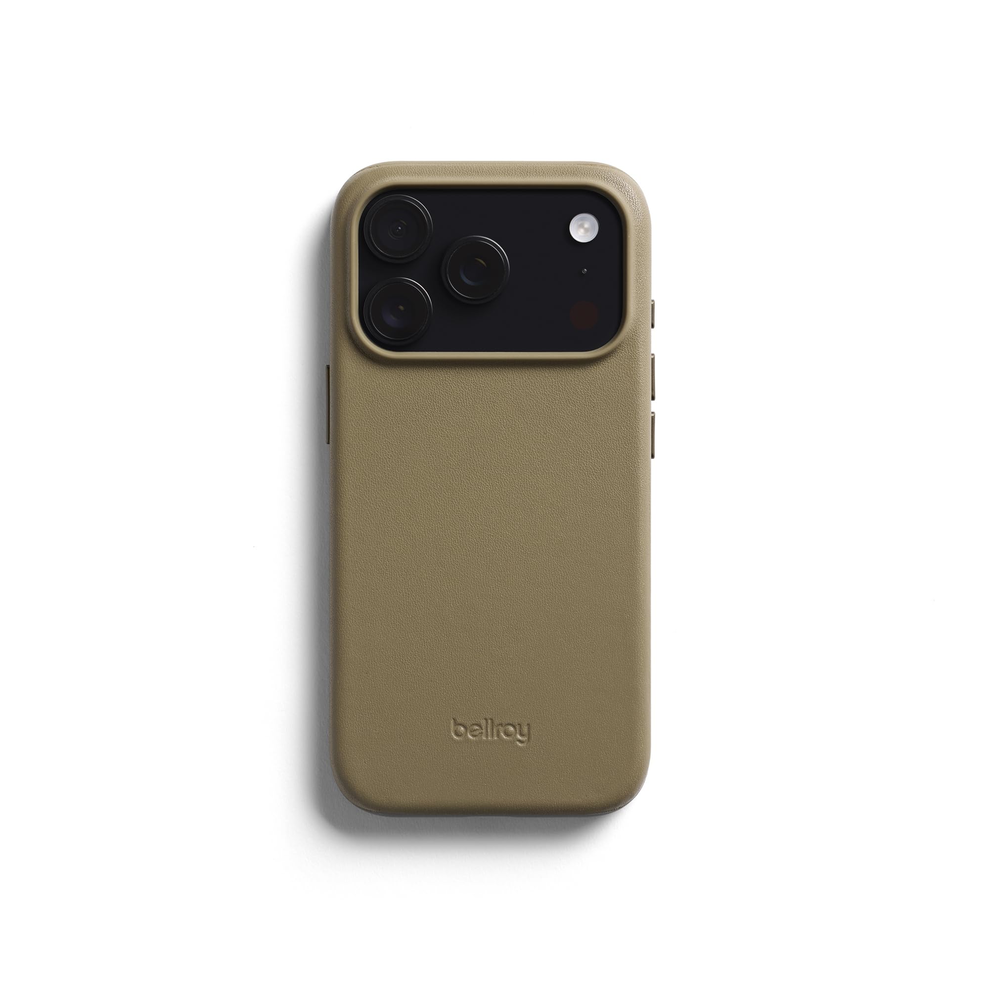 bellroy-coque-iphone-17-pro-en-cuir-khaki image 1