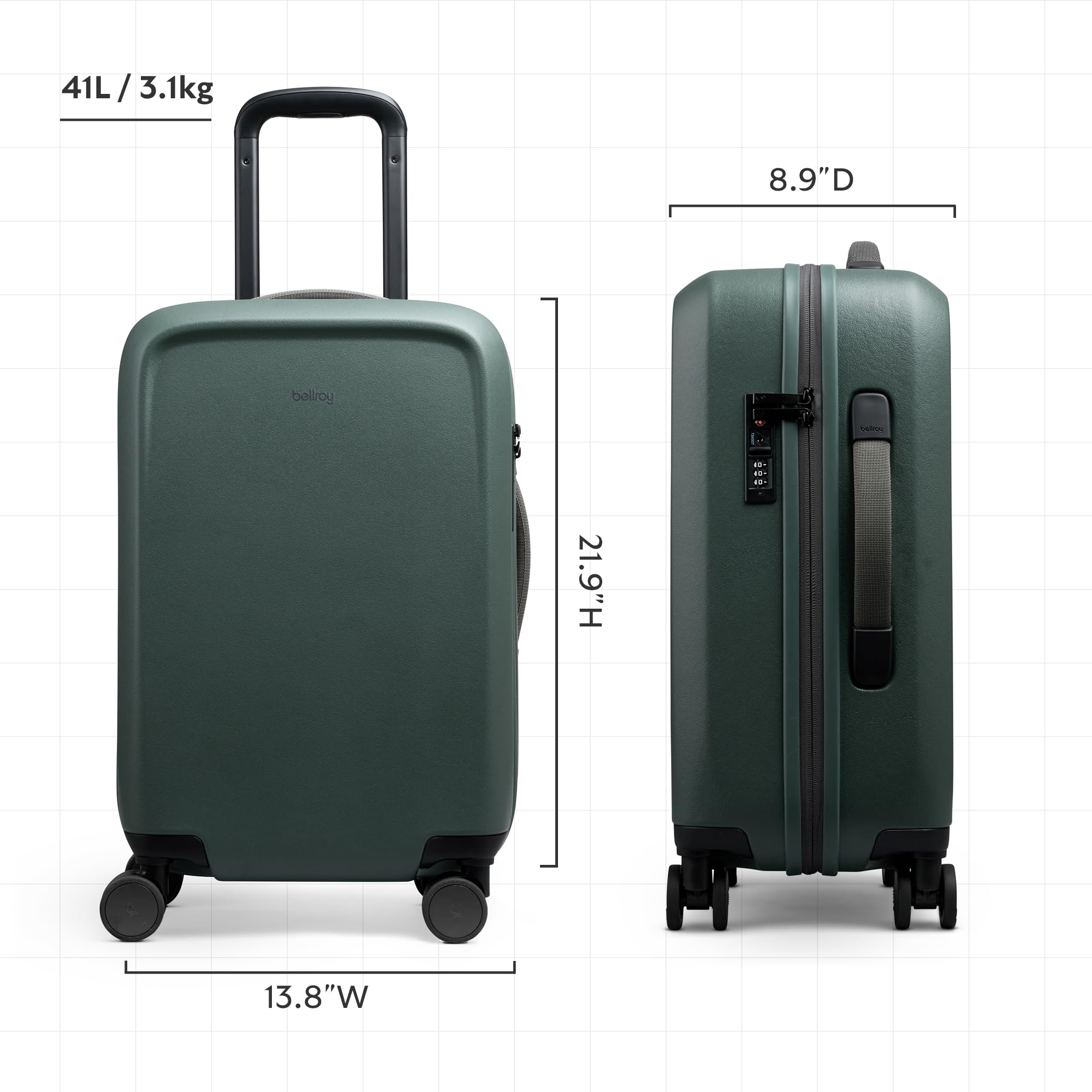 bellroy-transit-carry-on-valise-cabine-41l-coque-rigide-compartiments-amovibles- image 2