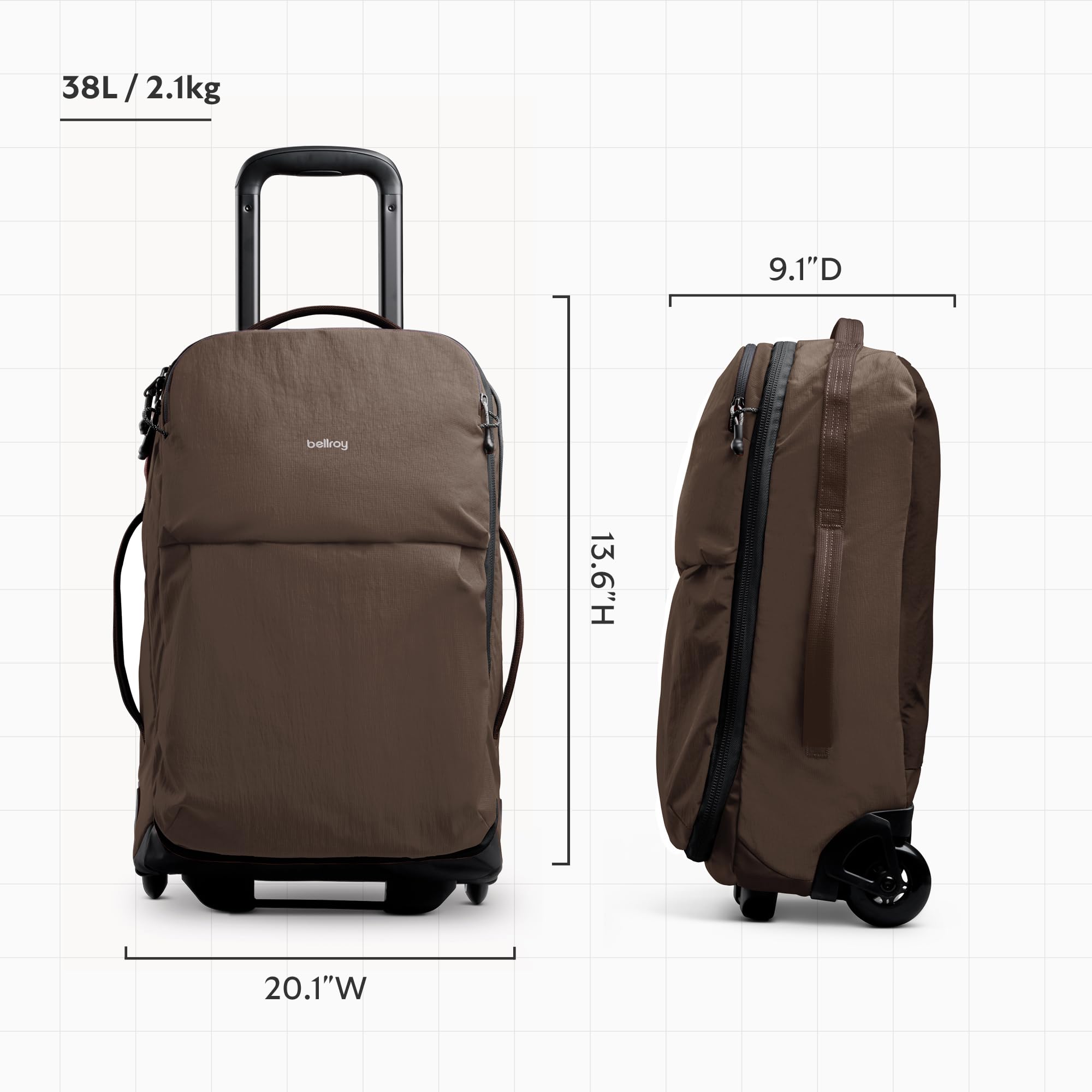 bellroy-lite-carry-on-valise-cabine-souple-38-l-en-nylon-ripstop-recycl-riverroc image 2