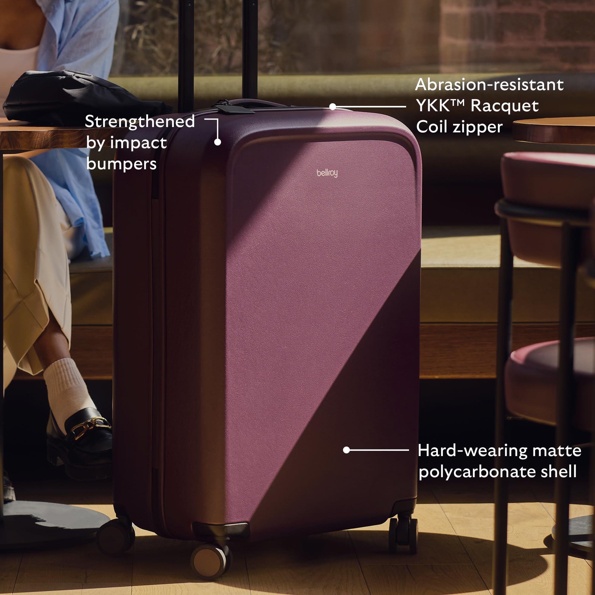 bellroy-transit-check-in-large-valise-soute-101-l-rigide-polycarbonate-mat-roule image 3